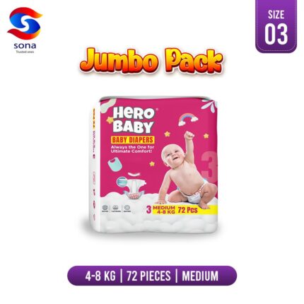 Hero Baby Diapers Jumbo Pack Size 3